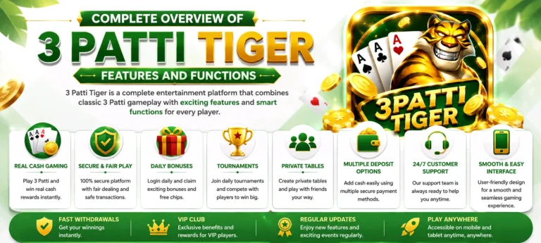 3 Patti Tiger Features and Functions