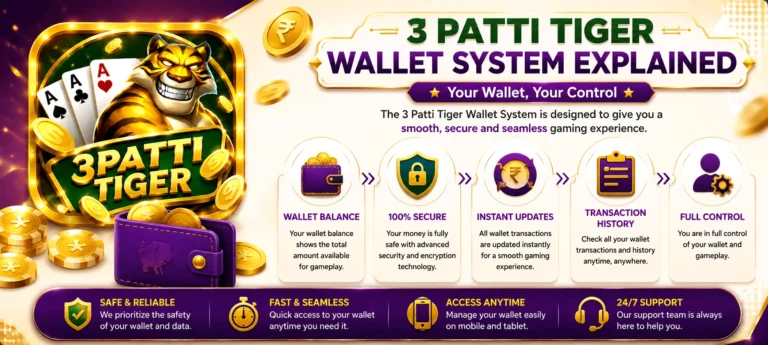3 Patti Tiger Wallet System