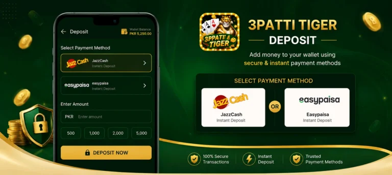 How to Deposit Money in 3 Patti Tiger